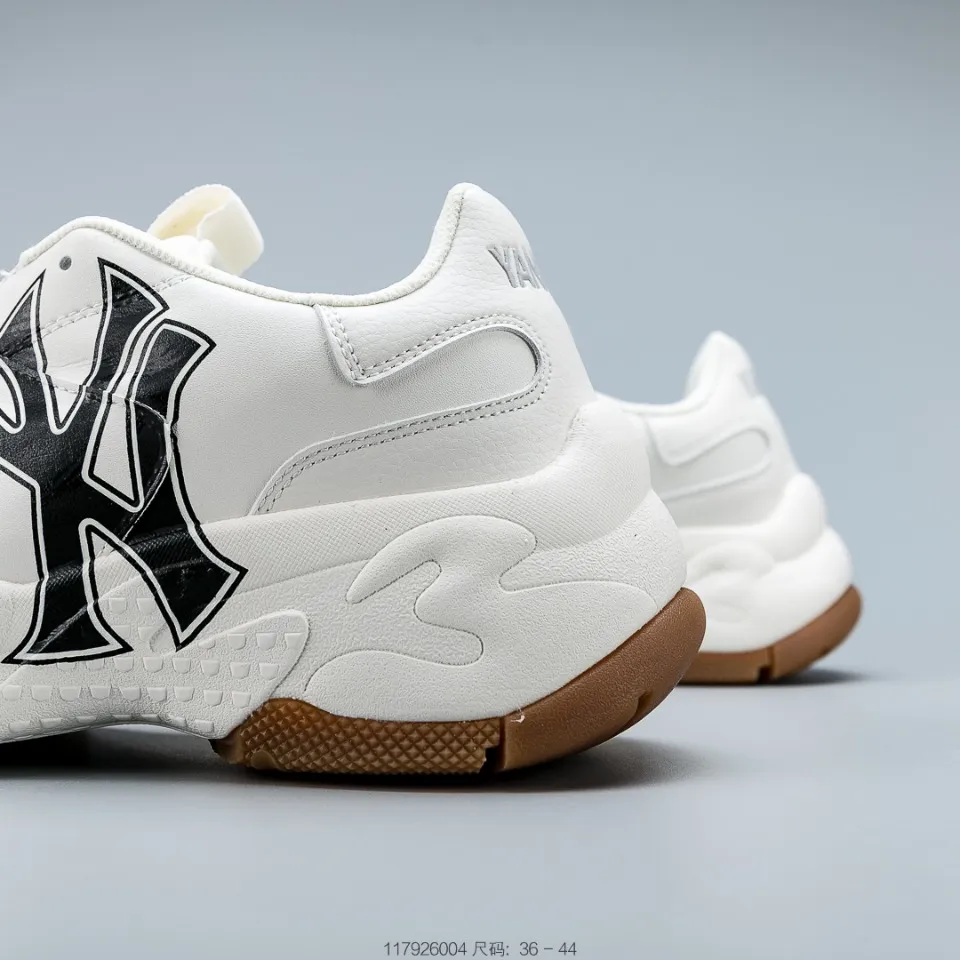 💰660 Brand new independently developed 6cm thickness combination abrasive outsole Korea SS19 limited sale NY American Rugby Yankees limited x MLB Big Ball Chunky A Running thick sole casual sports jogging shoes #117926004